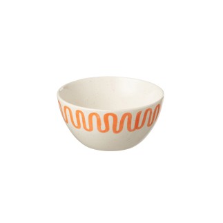 Bol en porcelaine orange 16x16x8 cm