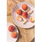 Assiette plate en porcelaine rose 28x28x4 cm