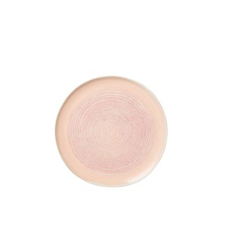 Assiette plate en porcelaine saumon 27x27x2 cm