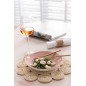 Assiette creuse en porcelaine saumon 25x25x5 cm Assiette creuse en porcelaine saumon 25x25x5 cm