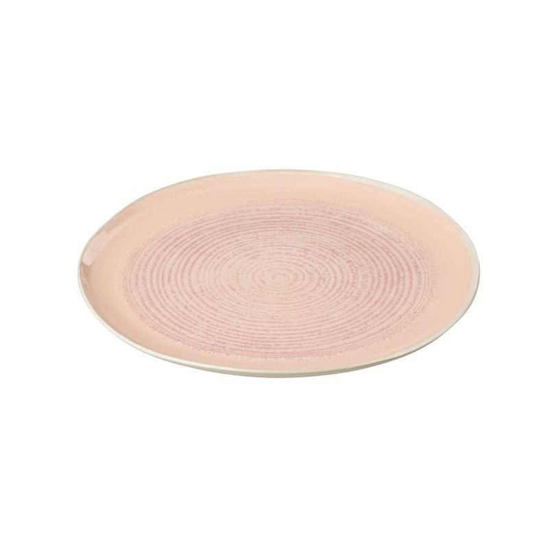 Assiette plate en porcelaine saumon 22x22x2 cm Assiette plate en porcelaine saumon 22x22x2 cm