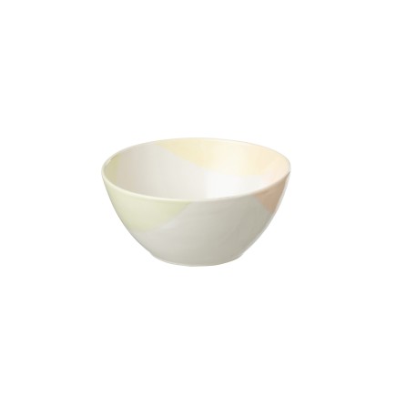 Bol avec couleurs en porcelaine blanche 16x16x8 cm