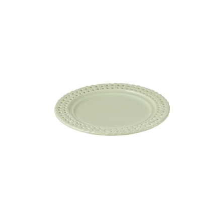 Assiette ronde en céramique vert 20x20x2 cm