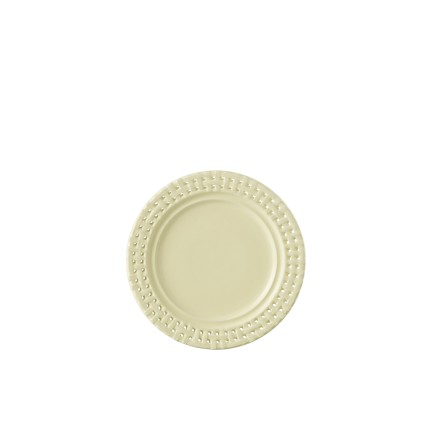 Assiette ronde en céramique jaune 20x20x2 cm