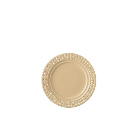 Assiette ronde en céramique rose doré 20x20x2 cm