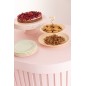 Assiette ronde en céramique rose doré 20x20x2 cm Assiette ronde en céramique rose doré 20x20x2 cm