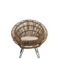 Sedia lounge in rattan con cuscino 104x82x96cm