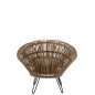 Sedia lounge in rattan con cuscino 104x82x96cm