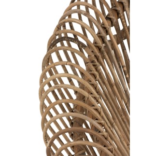 Siège style lounge en rotin avec coussin 104x82x96cm