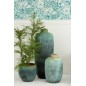 Vaso alto vintage in ceramica blu 33x33x72 cm Vaso alto vintage in ceramica blu 33x33x72 cm