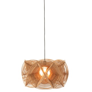 Lampada a sospensione a onde in rattan naturale 50x50x25cm