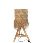 Lámpara trípode de madera natural 48x48x66.5 cm