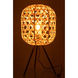 Lampe trépied en métal naturel 30x30x58 cm