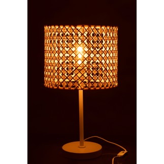 Lampada da tavolo in metallo naturale 29x29x51.5 cm