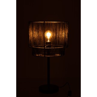 Lampe de table en métal noir 29.5x29.5x52.5 cm