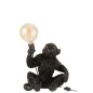 Lampe singe à poser en résine noir 32x28x33 cm Lampe singe à poser en résine noir 32x28x33 cm