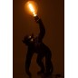 Lampe singe à poser en résine noir 38x21x59 cm Lampe singe à poser en résine noir 38x21x59 cm