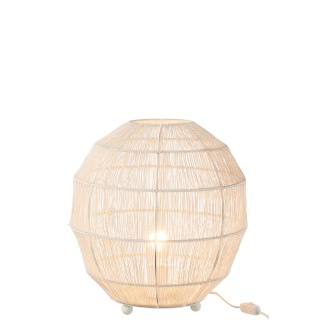 Lampe en métal blanc 34x34x39 cm