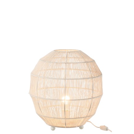 Lampe en métal blanc 34x34x39 cm