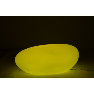 Mesa exterior LED de plástico blanco 111x80x50 cm