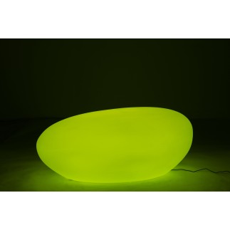 Mesa exterior LED de plástico blanco 111x80x50 cm