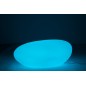 Mesa exterior LED de plástico blanco 111x80x50 cm Mesa exterior LED de plástico blanco 111x80x50 cm