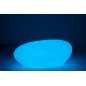 Mesa exterior LED de plástico blanco 111x80x50 cm Mesa exterior LED de plástico blanco 111x80x50 cm
