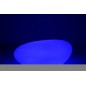 Mesa exterior LED de plástico blanco 111x80x50 cm Mesa exterior LED de plástico blanco 111x80x50 cm