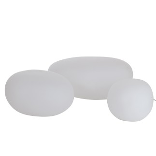 Mesa exterior LED de plástico blanco 111x80x50 cm