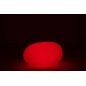 Lámpara LED exterior roca redonda de plástico blanco 83x62x65 cm.