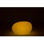 Lámpara LED exterior roca redonda de plástico blanco 83x62x65 cm.