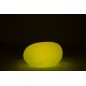 Lámpara LED exterior roca redonda de plástico blanco 83x62x65 cm.