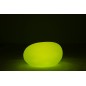Lámpara LED exterior roca redonda de plástico blanco 83x62x65 cm.