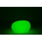 Lámpara LED exterior roca redonda de plástico blanco 83x62x65 cm.