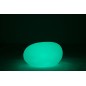 Lámpara LED exterior roca redonda de plástico blanco 83x62x65 cm.
