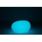 Lámpara LED exterior roca redonda de plástico blanco 83x62x65 cm.