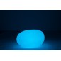 Lámpara LED exterior roca redonda de plástico blanco 83x62x65 cm.