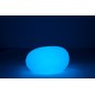 Lámpara LED exterior roca redonda de plástico blanco 83x62x65 cm.