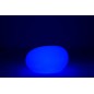 Lámpara LED exterior roca redonda de plástico blanco 83x62x65 cm.