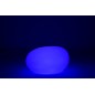 Lámpara LED exterior roca redonda de plástico blanco 83x62x65 cm.