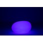 Lámpara LED exterior roca redonda de plástico blanco 83x62x65 cm.