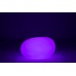 Lámpara LED exterior roca redonda de plástico blanco 83x62x65 cm.