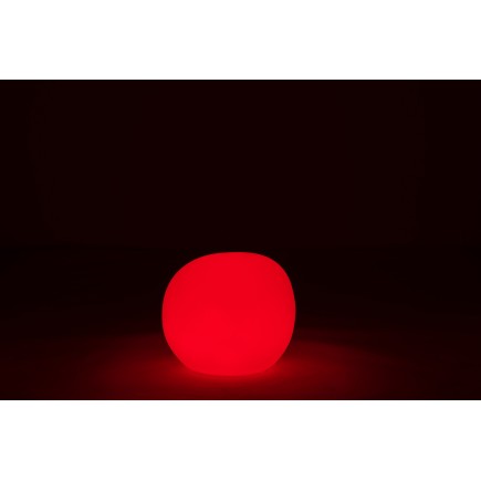 Lampe LED exterieur rocher rond en plastique blanc 47x47x42 cm