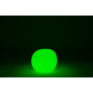 Lampe LED exterieur rocher rond en plastique blanc 47x47x42 cm
