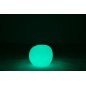 Lampe LED exterieur rocher rond en plastique blanc 47x47x42 cm