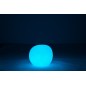Lampe LED exterieur rocher rond en plastique blanc 47x47x42 cm