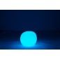 Lampe LED exterieur rocher rond en plastique blanc 47x47x42 cm