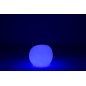 Lampe LED exterieur rocher rond en plastique blanc 47x47x42 cm