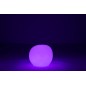 Lampe LED exterieur rocher rond en plastique blanc 47x47x42 cm