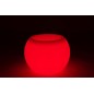 Lampe LED exterieur pot de fleur en plastique blanc 54x54x43 cm
